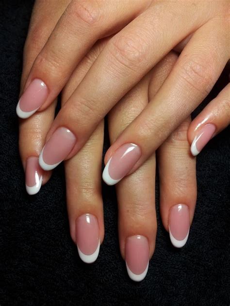 french manicure on round nails|french manicure on real nails.